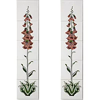 Cast Tec Foxglove Burgundy and Ivory Fireplace Tiles