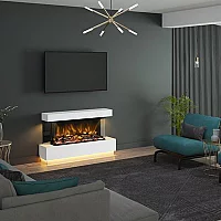 Elgin and Hall Pryzm Evento Timber Electric Fireplace Suite
