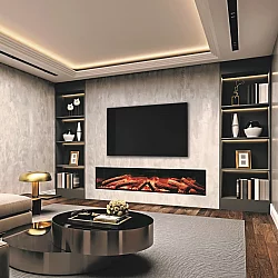 Evonic Halo 1800 Built In Media Wall Electric Fire