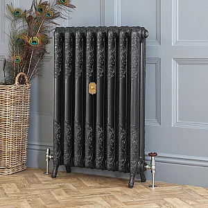 Milano Beatrix Antique Graphite Cast Iron Radiator 2 Column H 510mm x W 1313mm x D 220mm