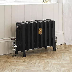 Milano Isabel Slate Black Cast Iron Radiator 4 Column H 357mm x W 1415mm x D 175mm