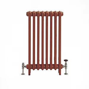 Milano Mercury Farrow and Ball Eating Room Red Cast Iron Radiator 3 Column H 760mm x W 496mm x D 101mm