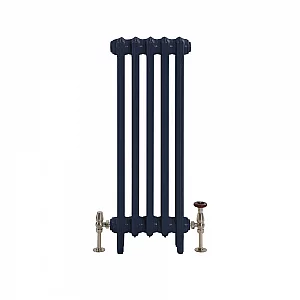 Milano Mercury Farrow and Ball Hague Blue Cast Iron Radiator 4 Column H 560mm x W 321mm x D 140mm