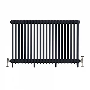 Milano Mercury Farrow and Ball Railings Grey Cast Iron Radiator 4 Column H 760mm x W 1310mm x D 140mm