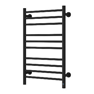 Reina Arnage Stainless Steel Dry Electric Heated Towel Rail 800mm x 500mm Matt Black