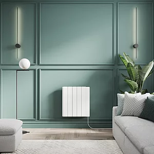 ECOSO Tuc White Ceramic Core 1500W Smart Electric Heater 570mm x 534mm