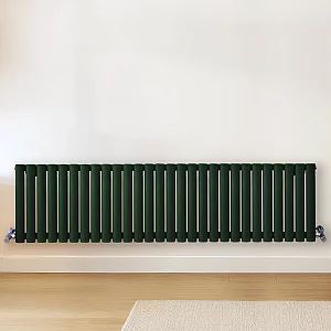 400mm x 1652mm Double Panel Evergreen Horizontal Premium Designer Radiator Milano Aruba