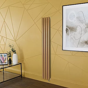 Milano Aruba Electric Autumn Yellow Vertical Designer Radiator 1600mm x 236mm No Thermostat