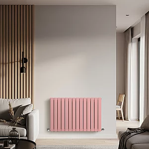 Milano Alpha Camellia Pink Horizontal Flat Panel Designer Radiator 635mm x 980mm Single Panel