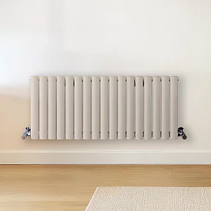 400mm x 1000mm Double Panel White Horizontal Designer Radiator Milano Aruba