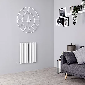 Milano Aruba Electric White Horizontal Designer Radiator 635mm x 590mm No Thermostat