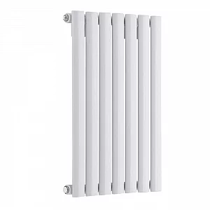 Milano Aruba Electric White Horizontal Designer Radiator 635mm x 413mm with OnWall White Backlit WiFi Thermostat