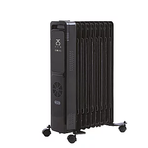 ECOSO Ellis Modern Black 2400W Electric Portable Oil Filled Radiator with Turbo Fan