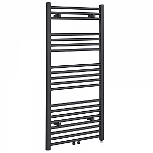 1188 x 500 Electric Grey Towel Radiator Milano Neva Anthracite Heated Towel Rail 1188mm x 500mm