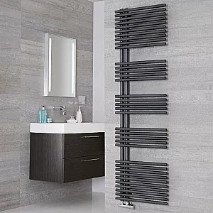 Lazzarini Way Bari Anthracite Designer Heated Towel Rail 1700mm x 500mm