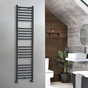 Milano Artle Straight Anthracite Heated Towel Rail 1600mm x 400mm