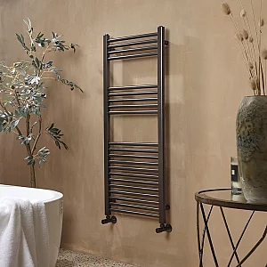 1200mm x 500mm Gun Metal Grey Modern Heated Towel Rail Milano Esk