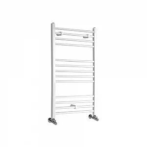 1000 x 600mm White Towel Rails Milano Ive Flat White Heated Towel Rail 1000mm x 600mm
