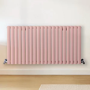 600 x 1180mm Pink Single Panel Horizontal Designer Radiator Milano Aruba