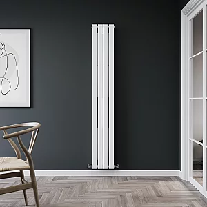White Double Flat Panel Type 21 Designer Radiator 1780 x 280mm Milano Alpha