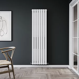 1780 x 490mm Double Flat Panel White Convector Designer Radiator Milano Alpha