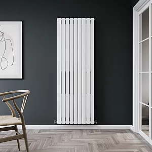 Milano Alpha White Vertical Flat Panel Designer Convector Radiator 1780mm x 630mm Double Panel
