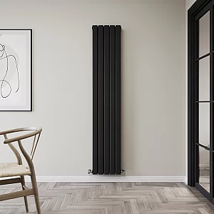 Black Modern Look Convector Radiator Type 21 Milano Alpha 1800 x 350mm