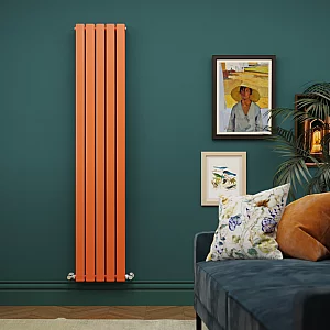 1780mm x 350mm Double Flat Panel Orange Modern Designer Radiator Milano Alpha