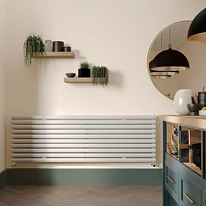Milano Aruba White Horizontal Designer Radiator 590mm x 1780mm Double Panel