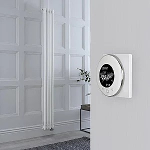 1500mm x 200mm Electric White Traditional Double Column Radiator with WiFi Thermostat Milano Windsor