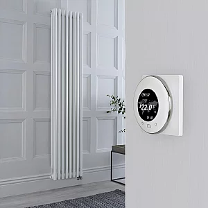 Milano Windsor White Traditional Vertical Electric Triple Column Radiator 1800mm x 380mm with WiFi Thermostat