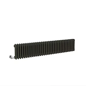 Milano Windsor Traditional Anthracite Horizontal Double Column Electric Radiator 300mm x 1505mm without Thermostat