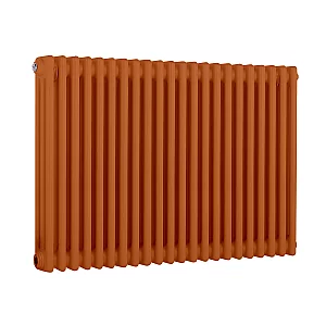 Milano Windsor Sunset Orange Horizontal Traditional Triple Column Radiator 750mm x 1010mm
