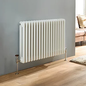 Double Column White Contemporary Horizontal Radiator 600mm x 820mm Milano Atticus