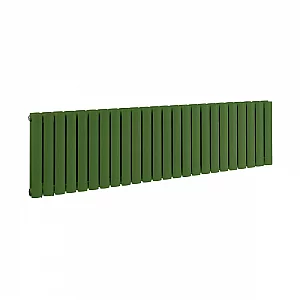 Milano Aruba Horizontal Designer Radiator Double Panel 400mm x 1416mm Fern Green