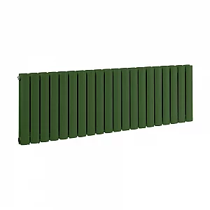 Milano Aruba Horizontal Designer Radiator Double Panel 400mm x 1180mm Reseda Green