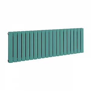 Milano Aruba Horizontal Designer Radiator Double Panel 400mm x 1180mm Spearmint Blue