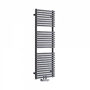 Milano Via Anthracite Bar on Bar Central Connection Heated Towel Rail 835mm x 400mm