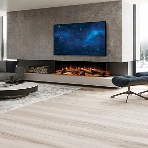 Evonic Halo 1500 Built In Media Wall Electric Fire