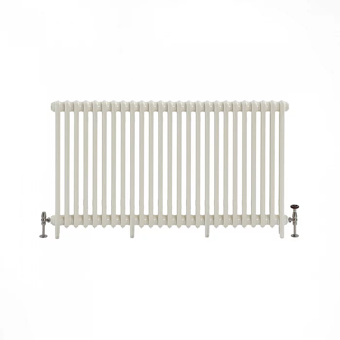 Milano Mercury Porcelain White Cast Iron Radiator 3 Column H 660mm x W 1485mm x D 101mm