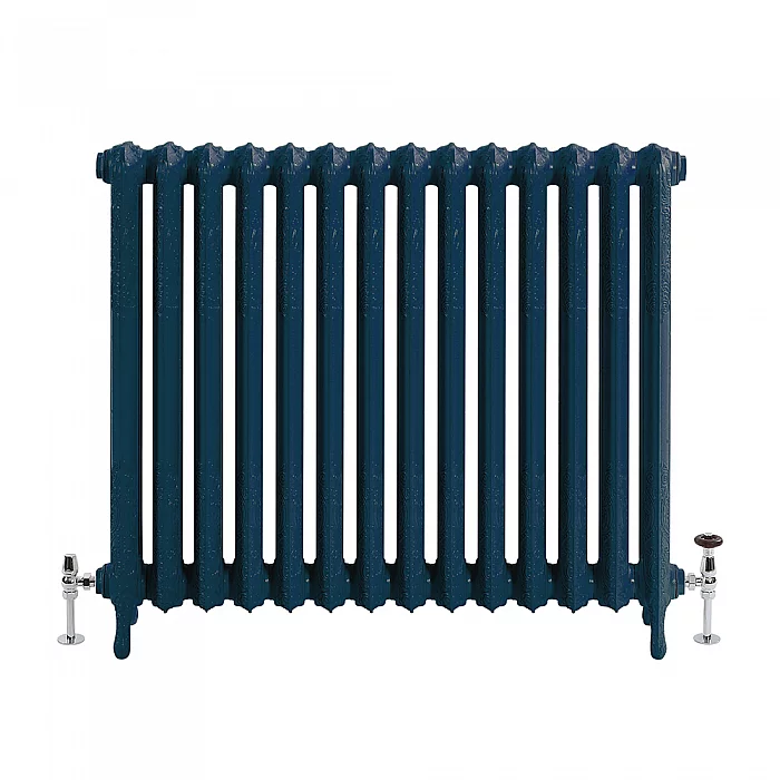 Milano Beatrix Farrow and Ball Hague Blue Cast Iron Radiator 2 Column H 950mm x W 1094mm x D 205mm