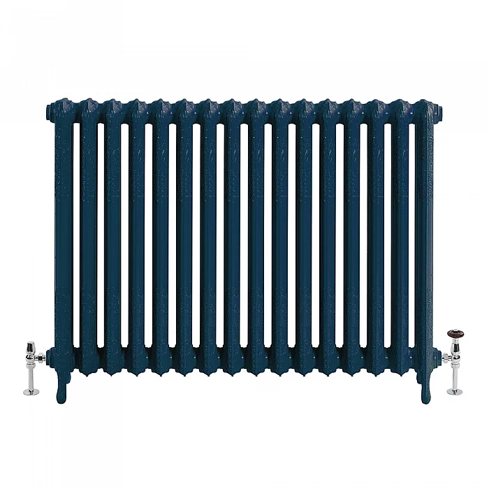 Milano Beatrix Farrow and Ball Hague Blue Cast Iron Radiator 2 Column H 950mm x W 1246mm x D 205mm
