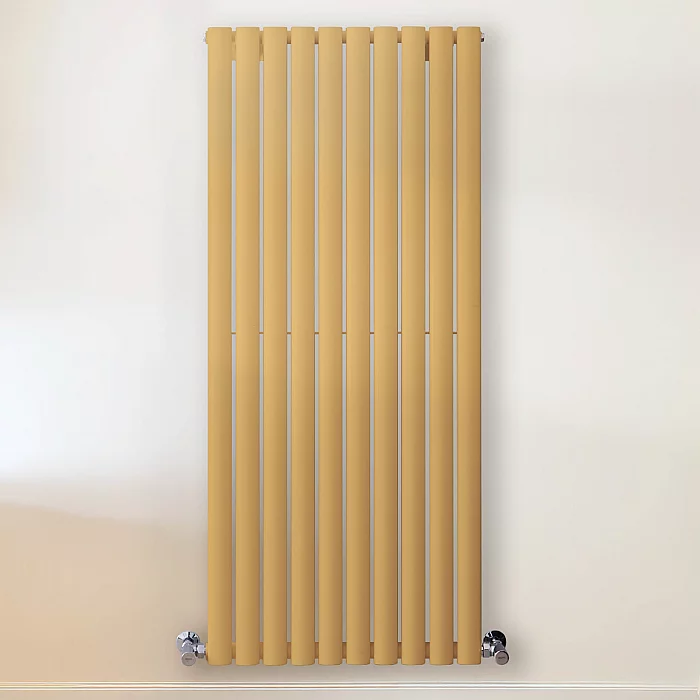Milano Aruba Autumn Yellow Vertical Designer Radiator 1400mm x 590mm Double Panel