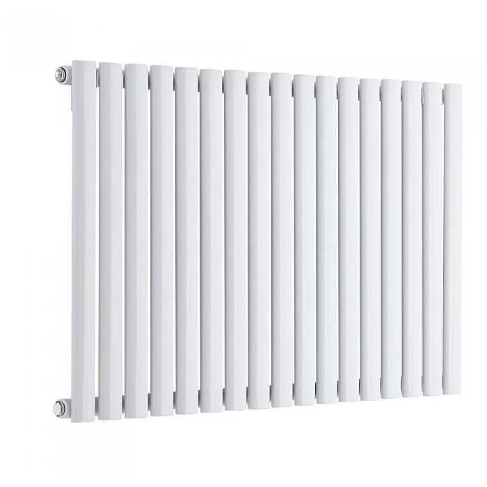 Milano Aruba Electric White Horizontal Designer Radiator 635mm x 1000mm with OnWall White Backlit WiFi Thermostat