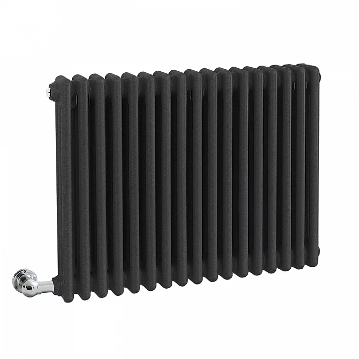Milano Windsor Traditional Anthracite Horizontal Double Column Electric Radiator 600mm x 785mm without Thermostat