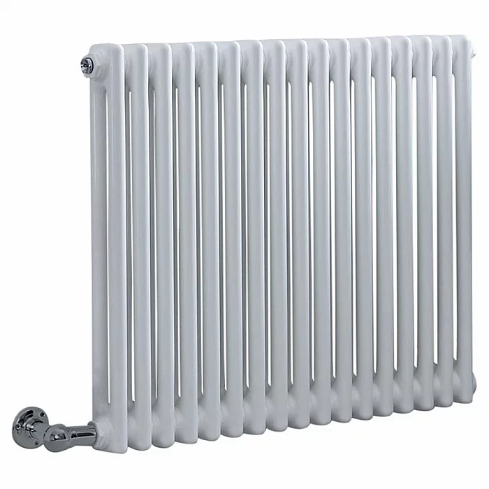 Milano Windsor Traditional White Horizontal Double Column Electric Radiator 300mm x 605mm without WiFi Thermostat