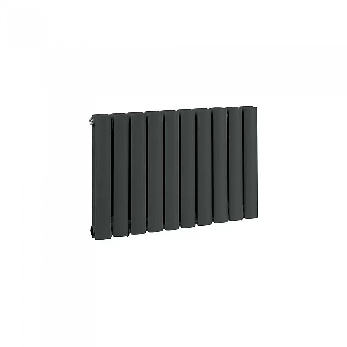 Milano Aruba Horizontal Designer Radiator Double Panel 400mm x 590mm Mouse Grey