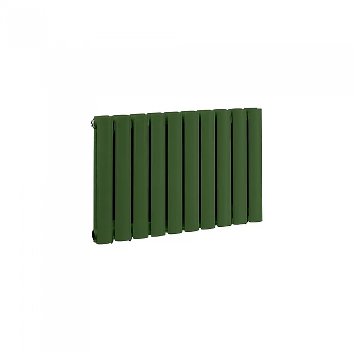 Milano Aruba Horizontal Designer Radiator Double Panel 400mm x 590mm Reseda Green