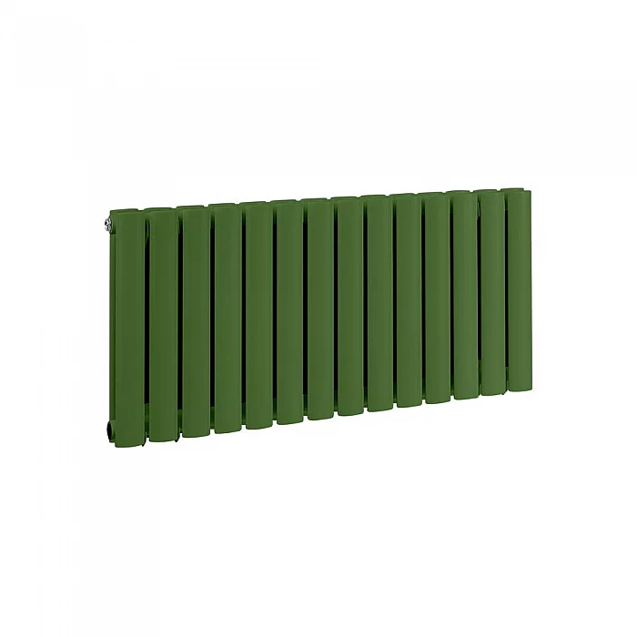 Milano Aruba Horizontal Designer Radiator Double Panel 400mm x 826mm Fern Green