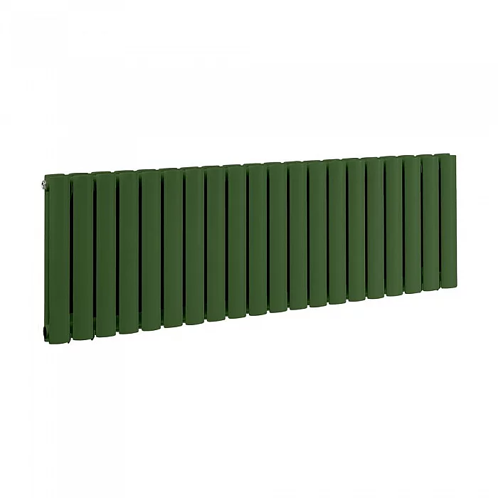 Milano Aruba Horizontal Designer Radiator Double Panel 400mm x 1180mm Reseda Green